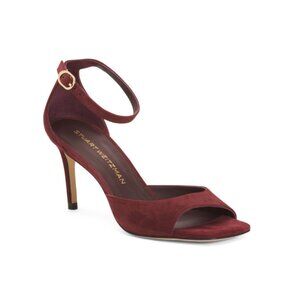 STUART WEITZMAN Rosewood Made In Spain Suede 75 Sandals